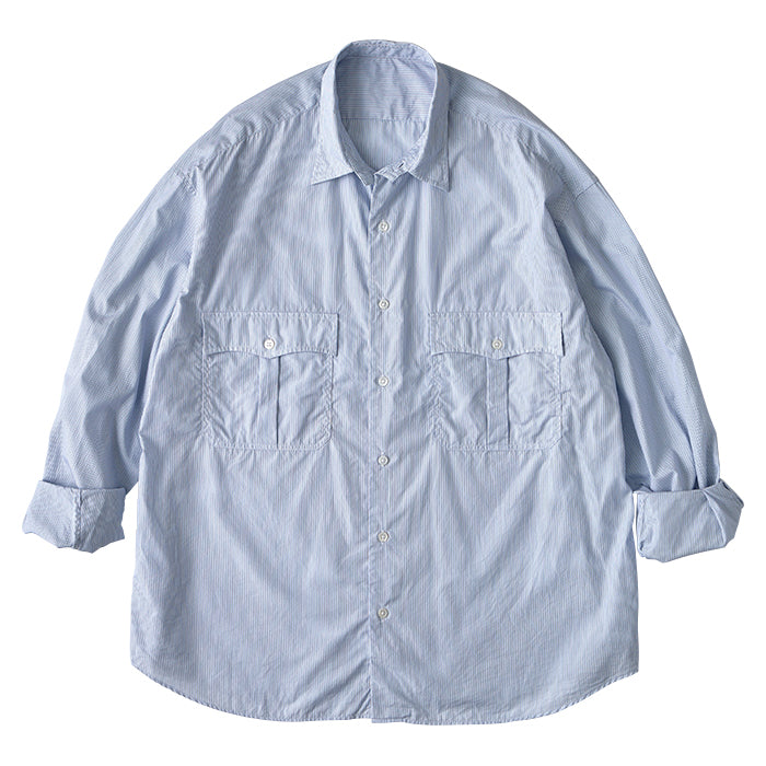ROLL UP STRIPE SHIRT (ALUMO FABRIC 120/2)