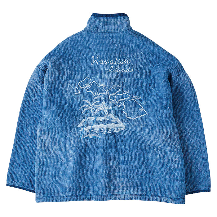 NEW SASHIKO LIGHT OLD HAWAII ZIP UP JACKET