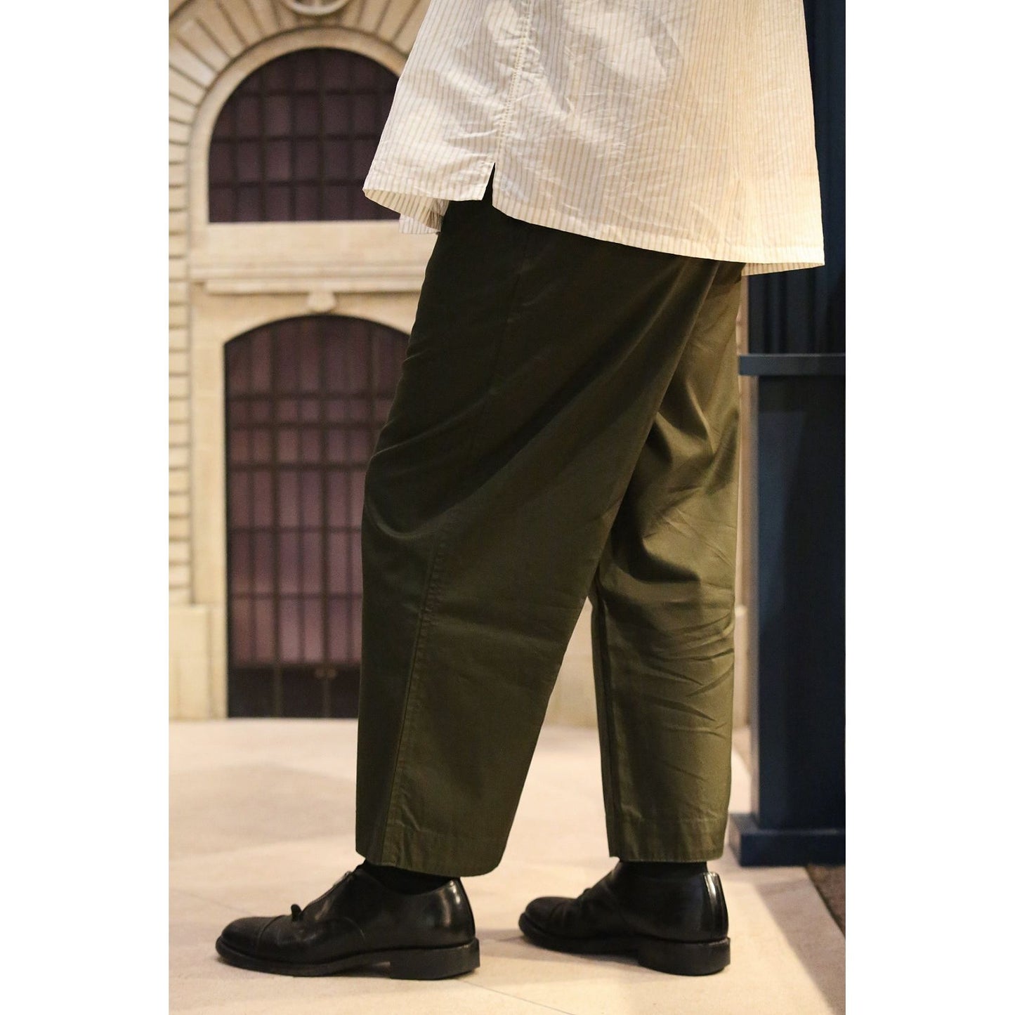 GABARDINE WIDE PANTS