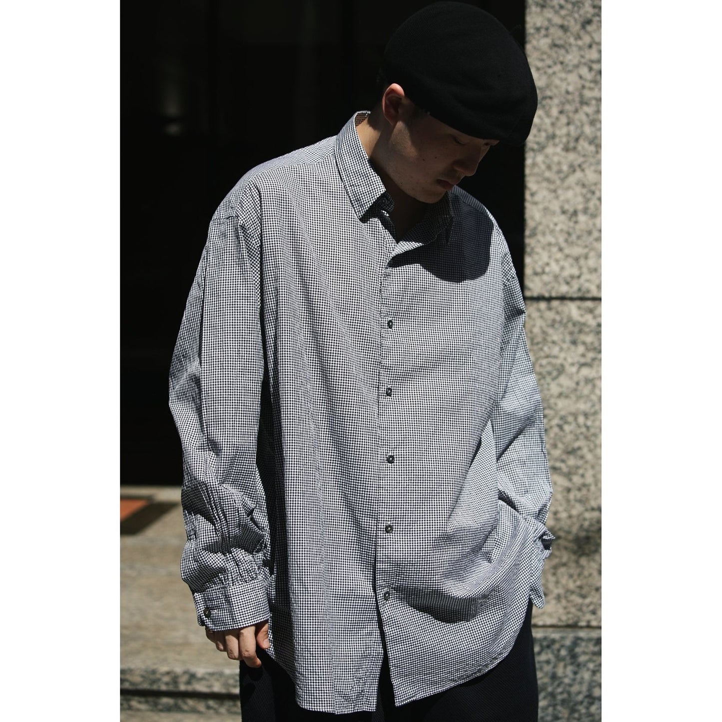 DIRECTOR`S GINGHAM CHECK SHIRT (PC ORIGINAL 140/2) W/GOLD CUFFLINKS
