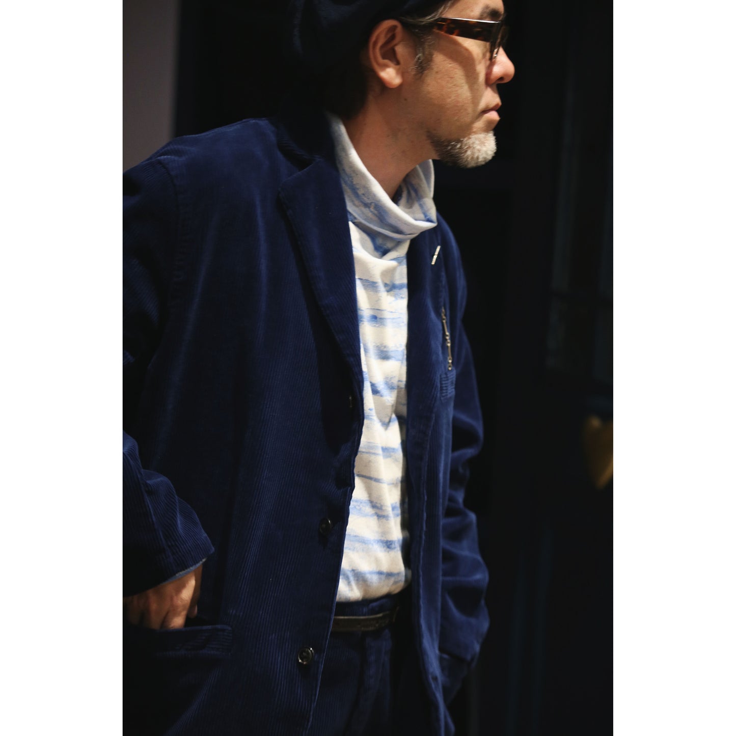 CORDUROY CLEMENCEAU JACKET WATCH CHAIN ITEM