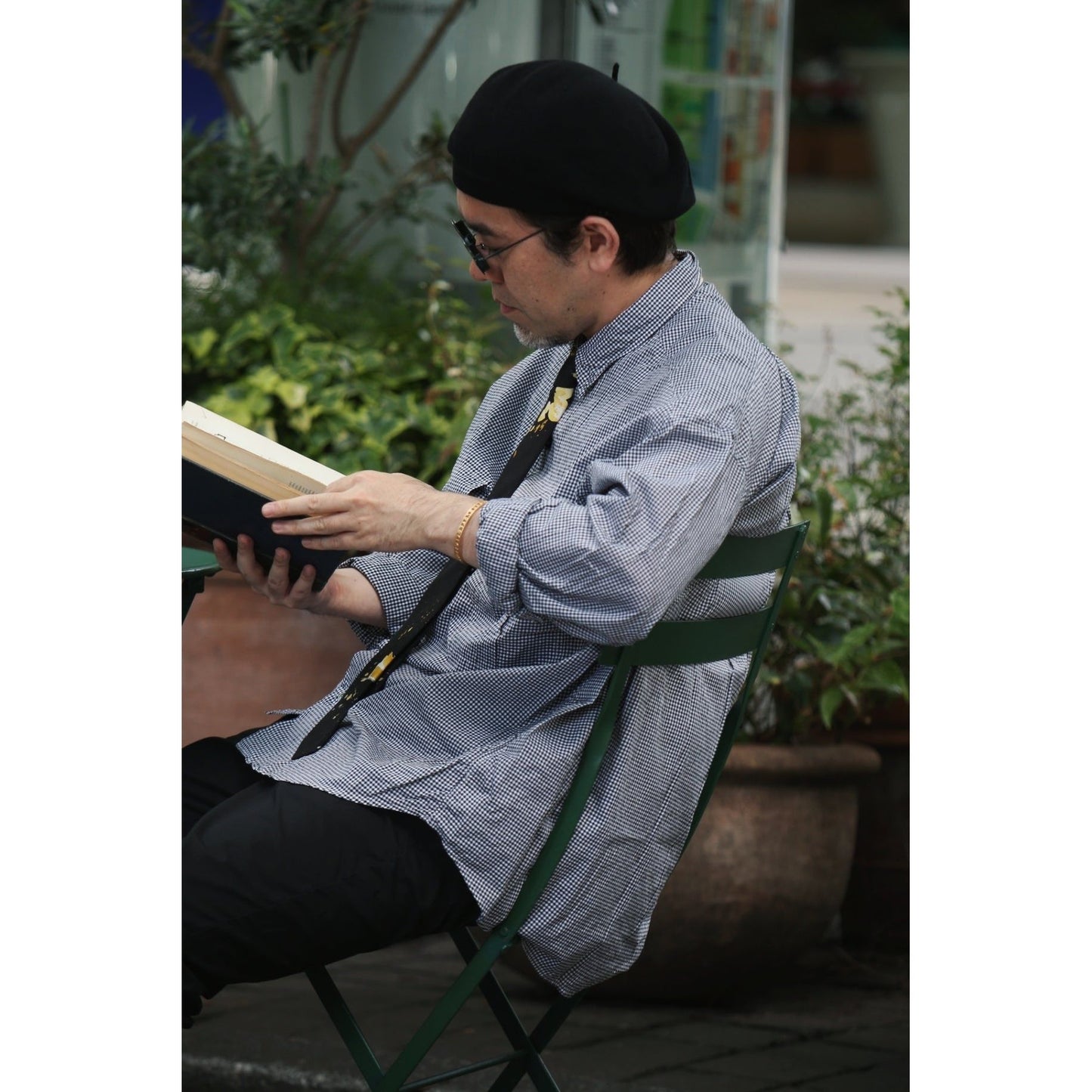 "PC EXCLUSIVE" ROLL UP GINGHAM CHECK SHIRT (PORTER CLASSIC ORIGINAL 140/2 GINGHAM)