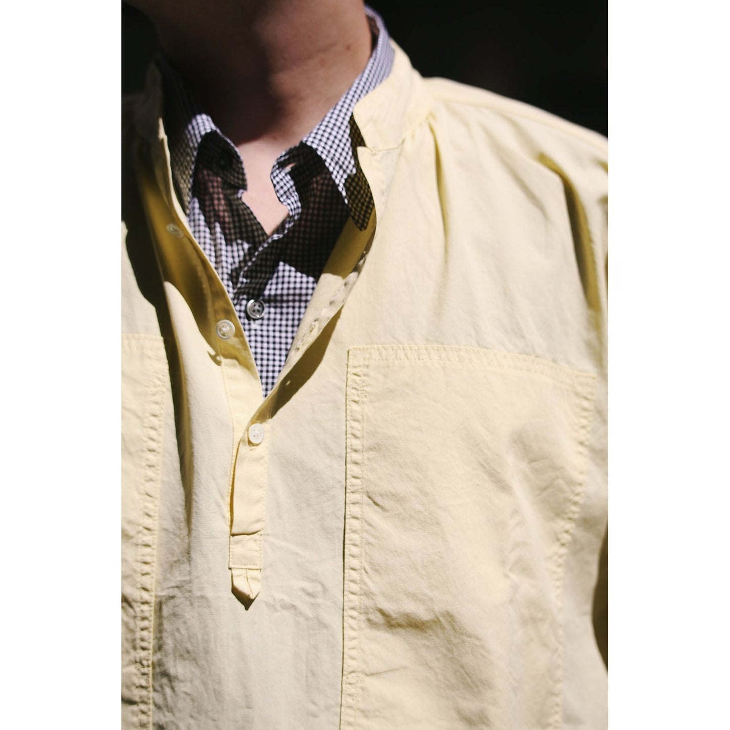 DIRECTOR`S GINGHAM CHECK SHIRT (PC ORIGINAL 140/2) W/GOLD CUFFLINKS