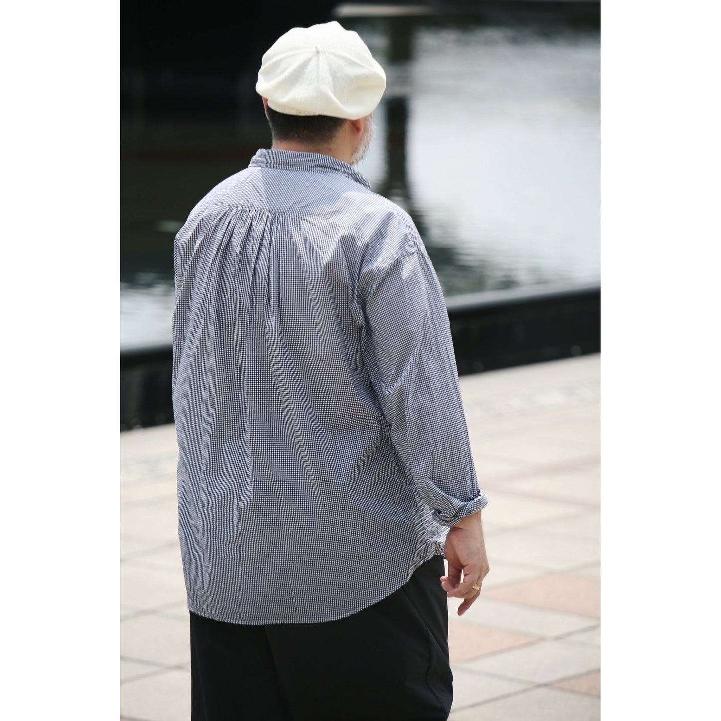 "PC EXCLUSIVE" ROLL UP GINGHAM CHECK SHIRT (PORTER CLASSIC ORIGINAL 140/2 GINGHAM)