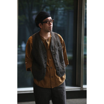 SUVIN GOLD GAUZE BASEBALL SHIRT