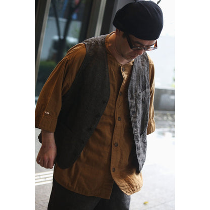 SUVIN GOLD GAUZE BASEBALL SHIRT