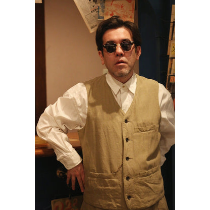 ANTIQUE LINEN CLASSIC VEST