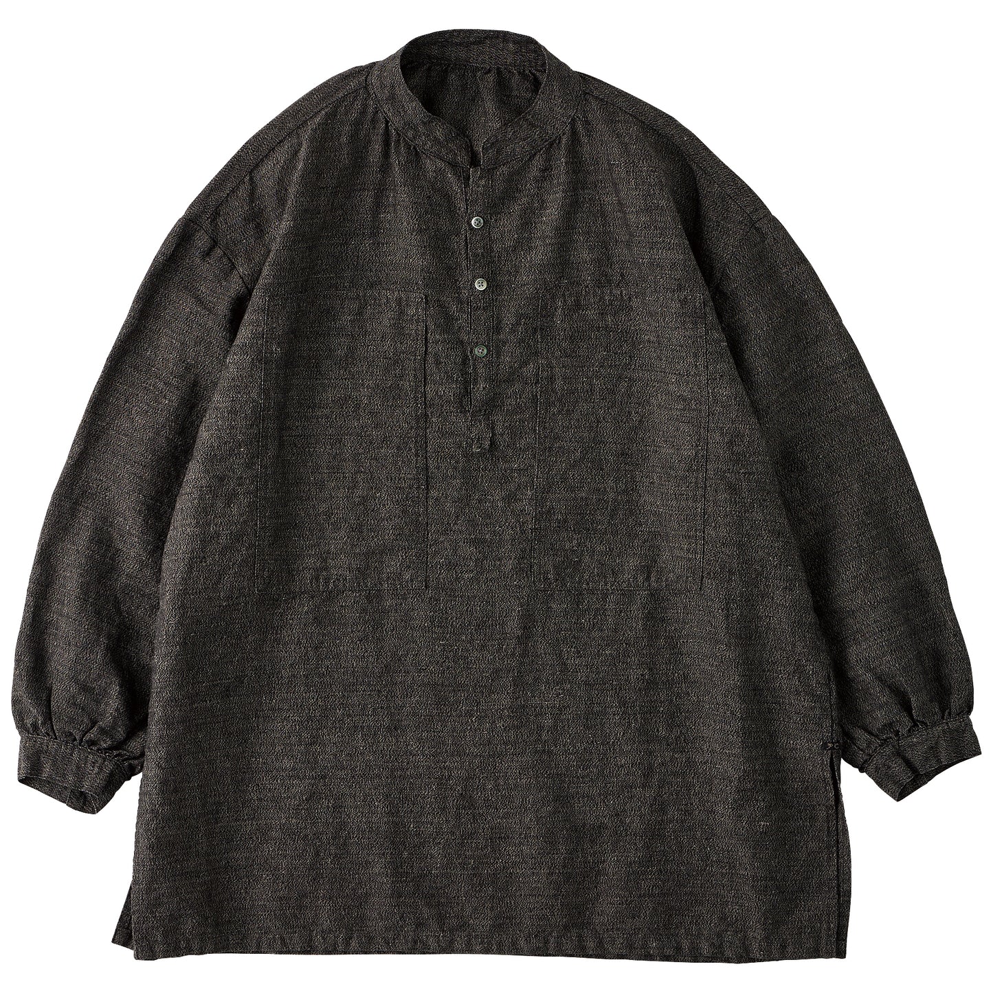"PC EXCLUSIVE" BRESSON STAND COLLAR LONG SMOCK SHIRT