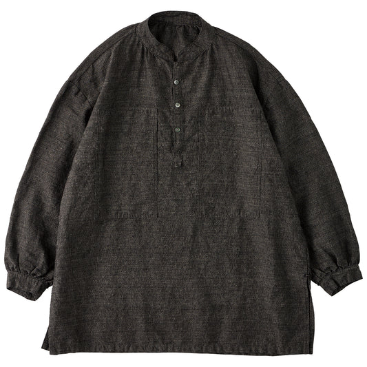 "PC EXCLUSIVE" BRESSON STAND COLLAR LONG SMOCK SHIRT