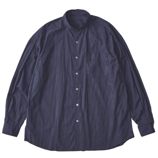 STAND COLLAR PIN STRIPE SHIRT