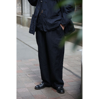 PIN STRIPE LINEN COTTON EASY PANTS