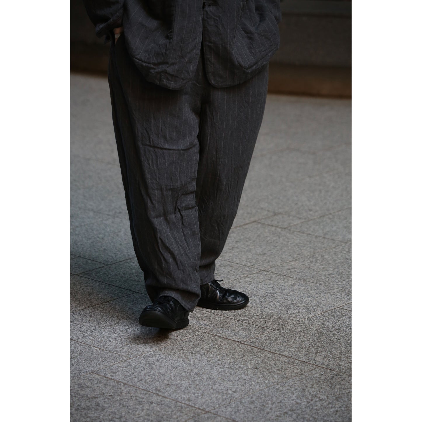 PIN STRIPE LINEN COTTON CLASSIC PANTS