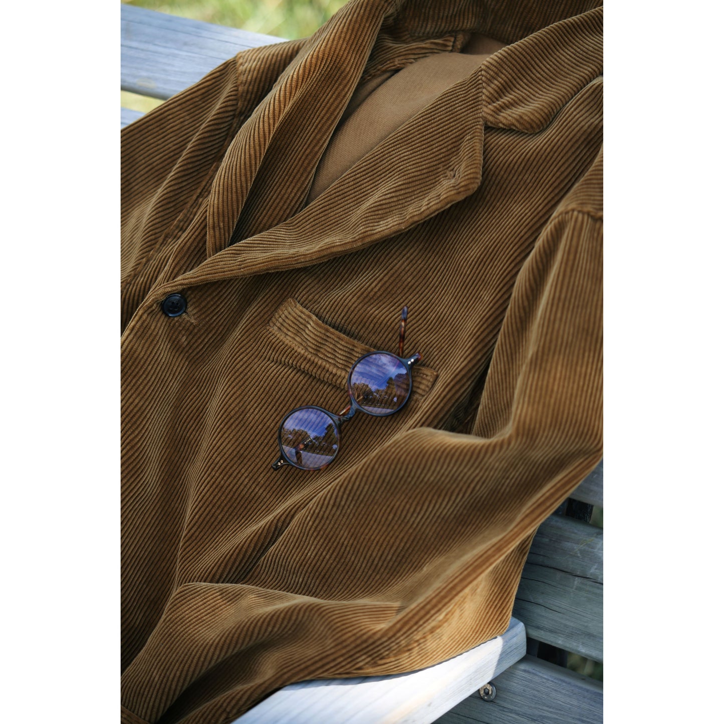 "TOKYO MARUNOUCHI EXCLUSIVE" CORDUROY CLEMENCEAU JACKET WATCH CHAIN ITEM