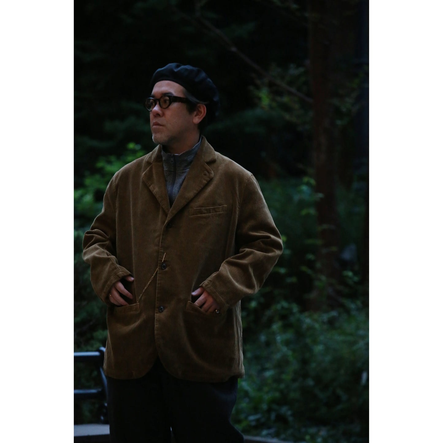 "TOKYO MARUNOUCHI EXCLUSIVE" CORDUROY CLEMENCEAU JACKET WATCH CHAIN ITEM