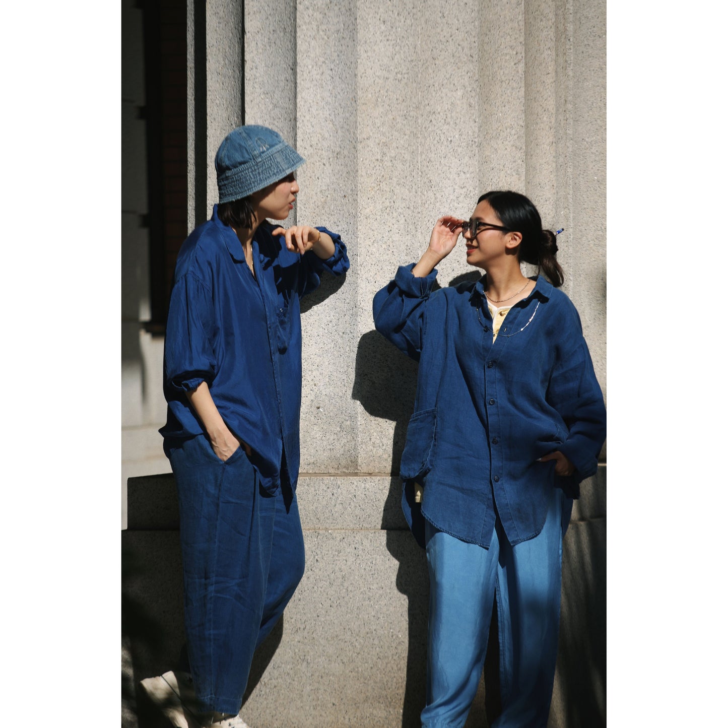 INDIGO LINEN SHIRT JACKET 2026