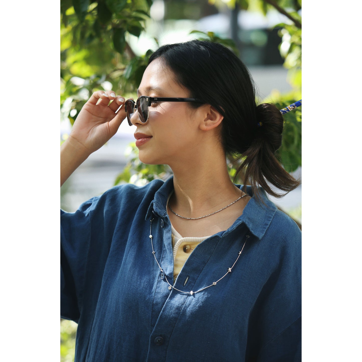 INDIGO LINEN SHIRT JACKET 2026