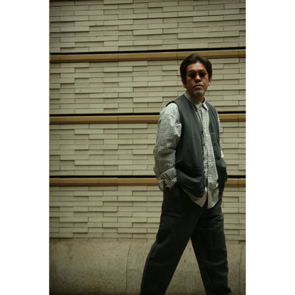 ROLL UP HEATHER GINGHAM CHECK SHIRT (GIZA 120/2)