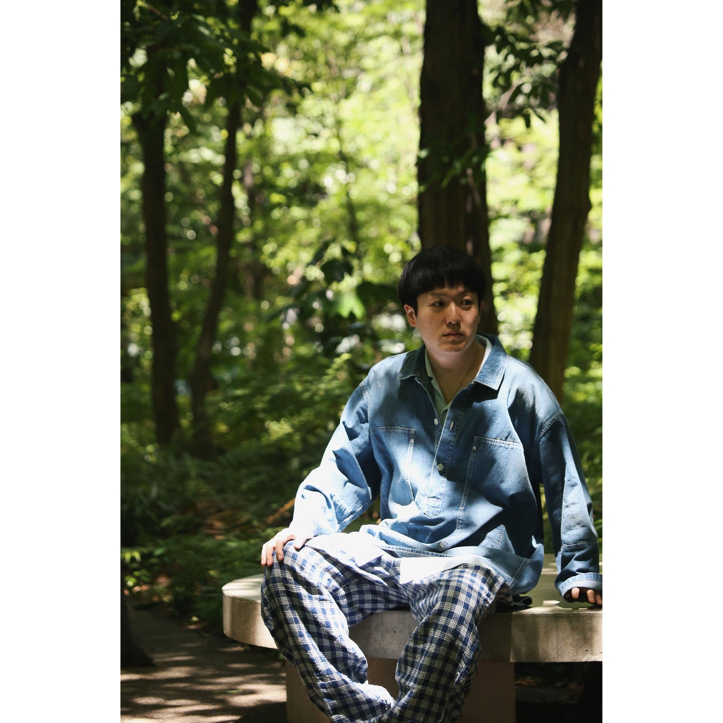 BREAKFAST DENIM PRISONER SHIRT W / LOVE & PEACE SILVER CUSTOM