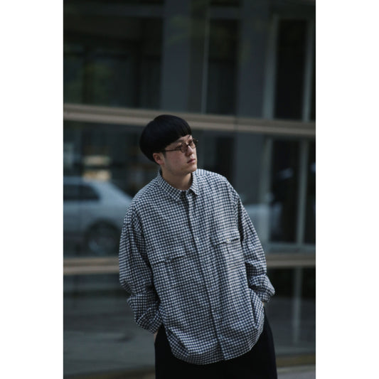 ROLL UP FLANNEL GINGHAM CHECK SHIRT