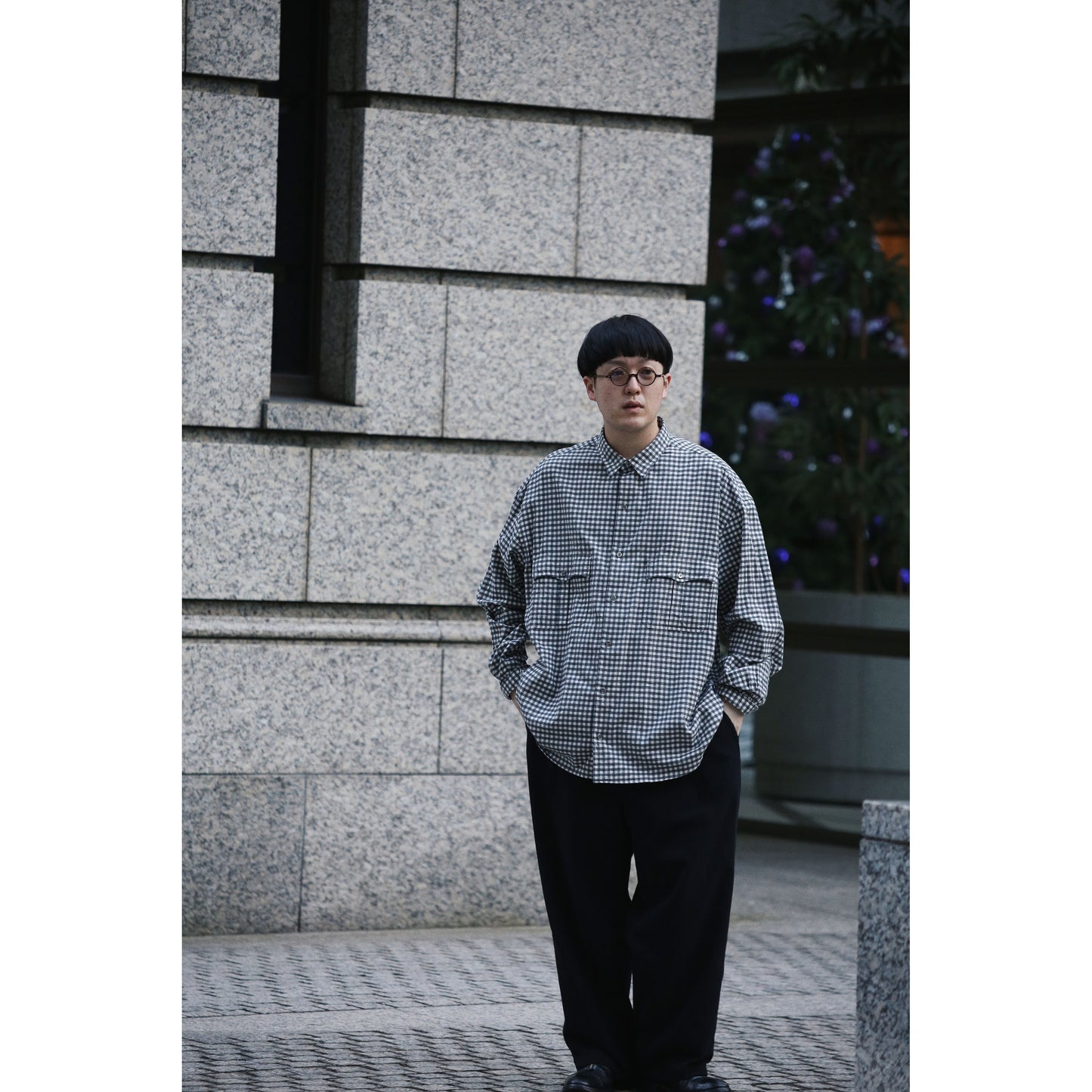 ROLL UP FLANNEL GINGHAM CHECK SHIRT