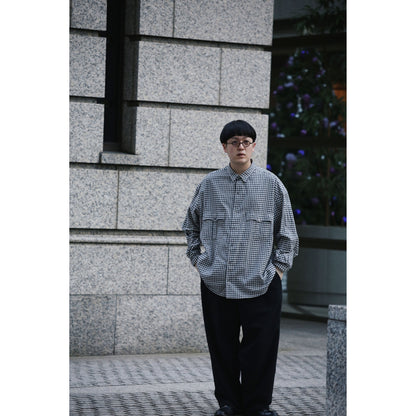 ROLL UP FLANNEL GINGHAM CHECK SHIRT