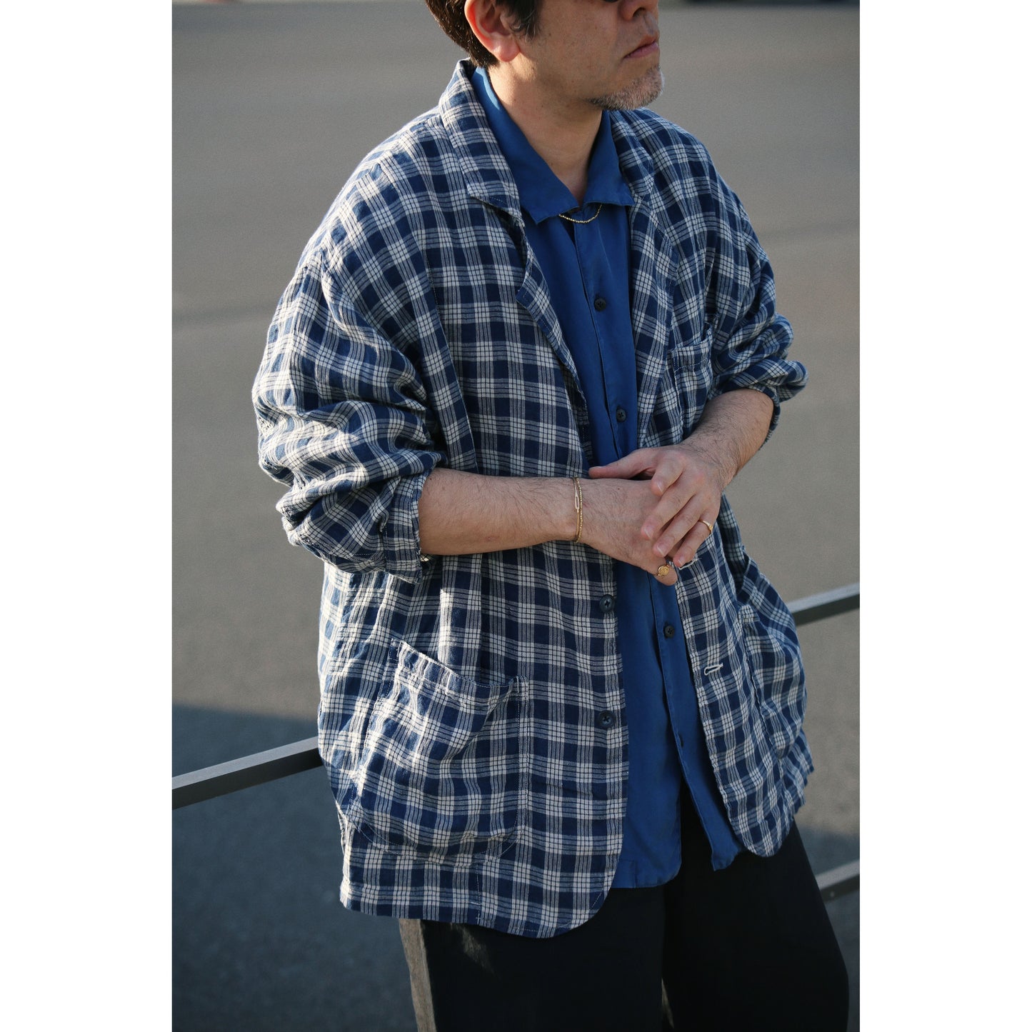 H/W INDIGO SILK SHIRT