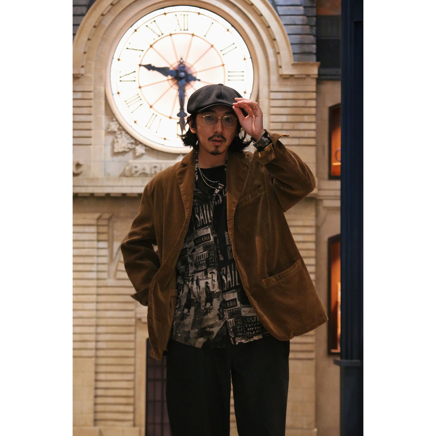 "TOKYO MARUNOUCHI EXCLUSIVE" CORDUROY CLEMENCEAU JACKET WATCH CHAIN ITEM