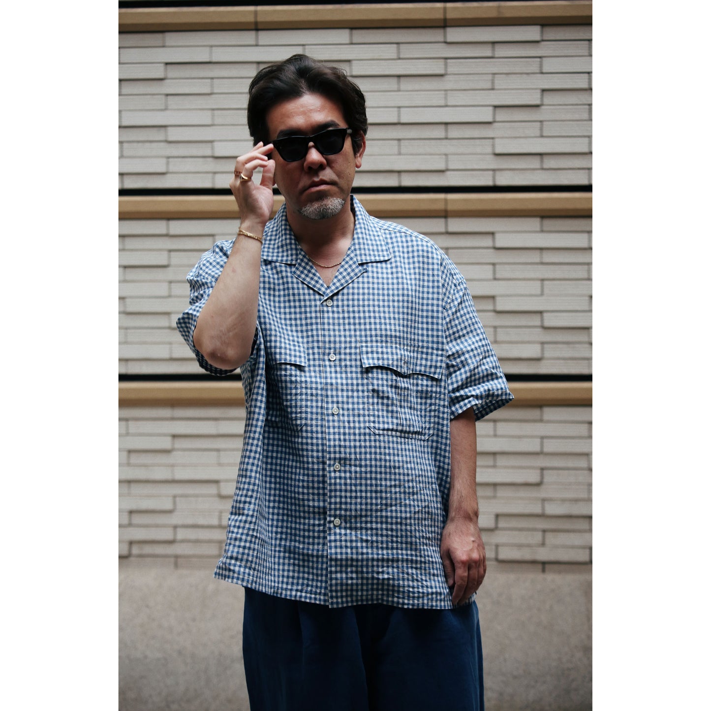 KEROUAC LINEN GINGHAM CHECK SHIRT