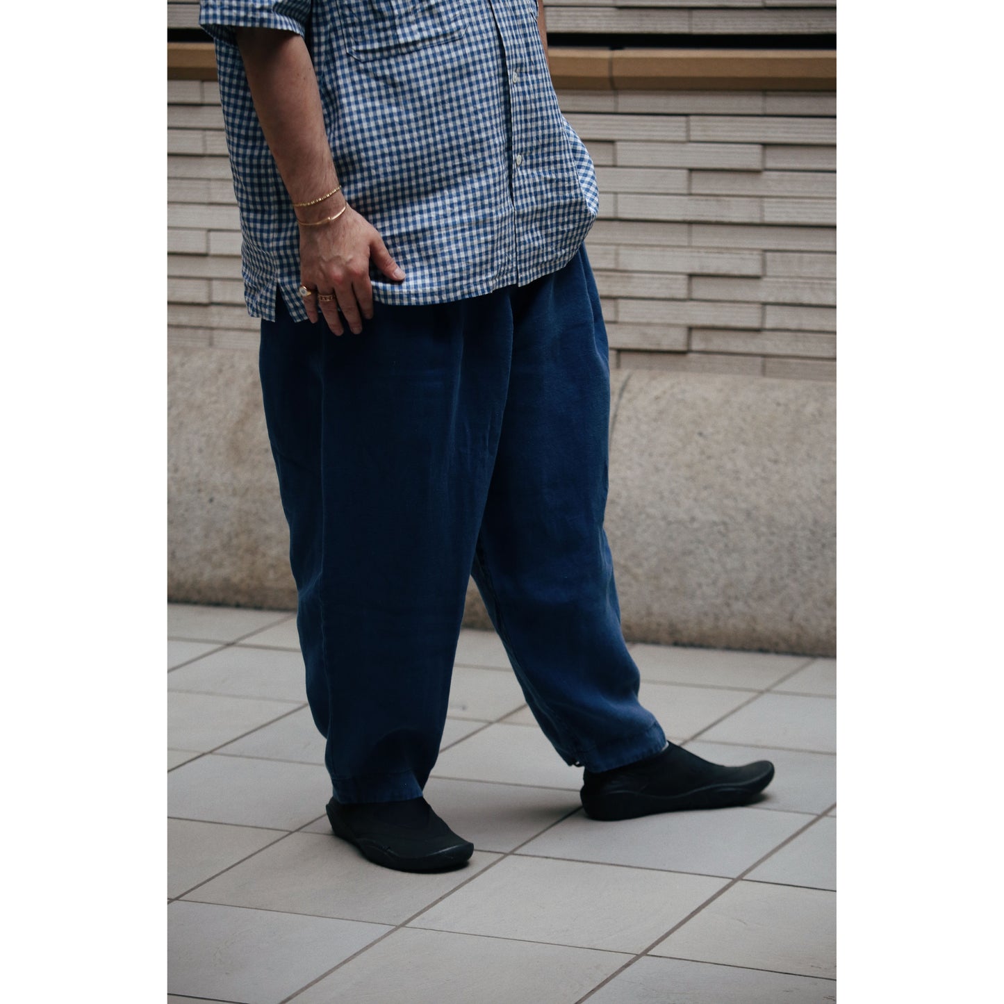 INDIGO LINEN BEBOP PANTS 2026
