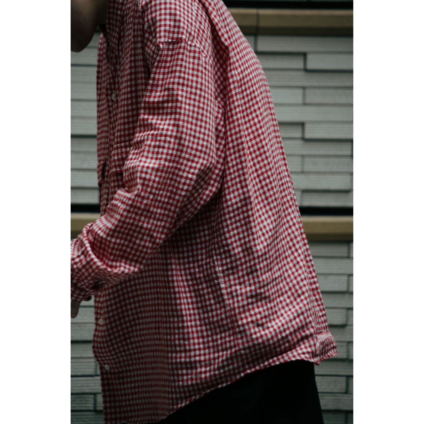 ROLL UP LINEN GINGHAM CHECK SHIRT