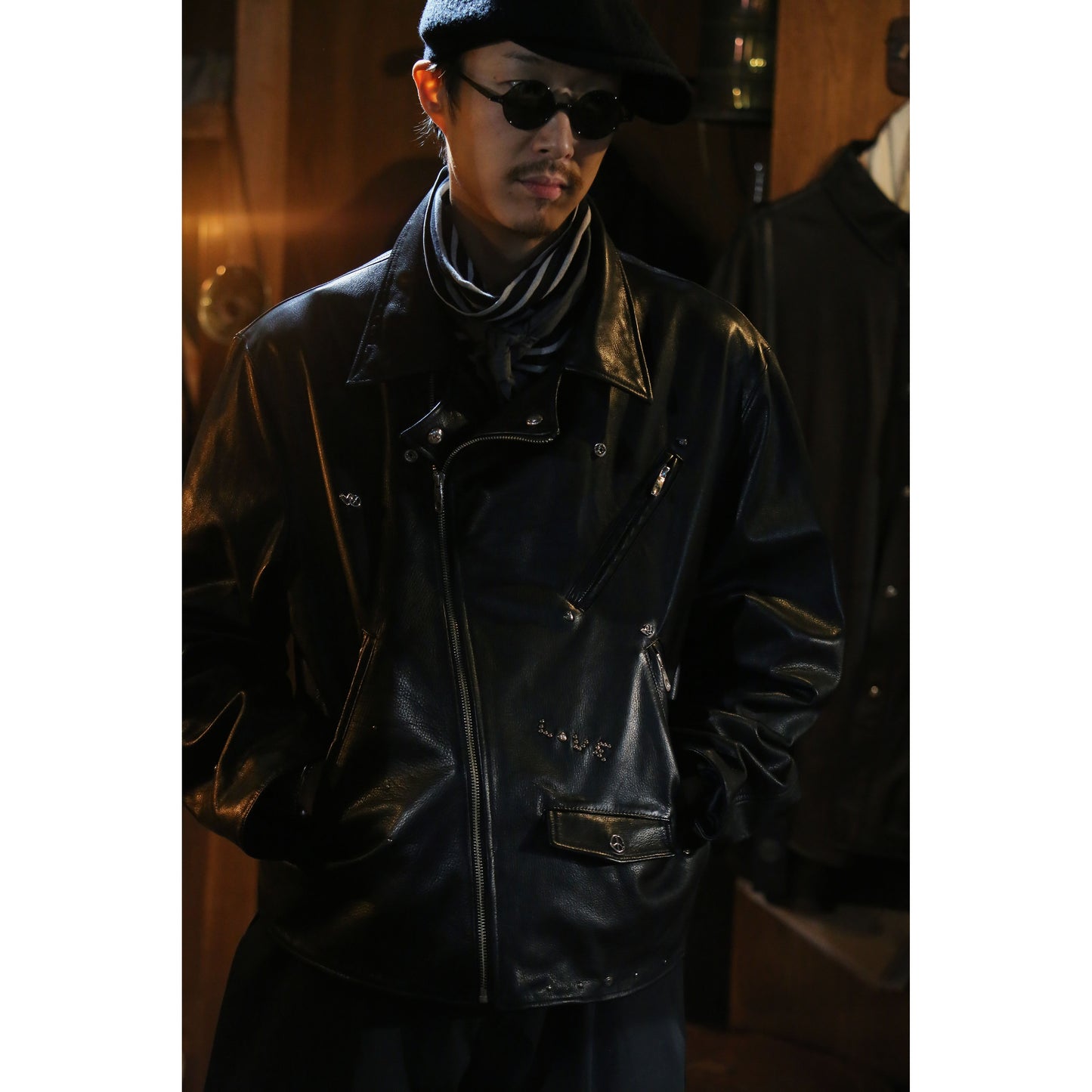 PC RIDERS JACKET W/LOVE & PEACE SILVER CUSTOM 002 (LIMITED)
