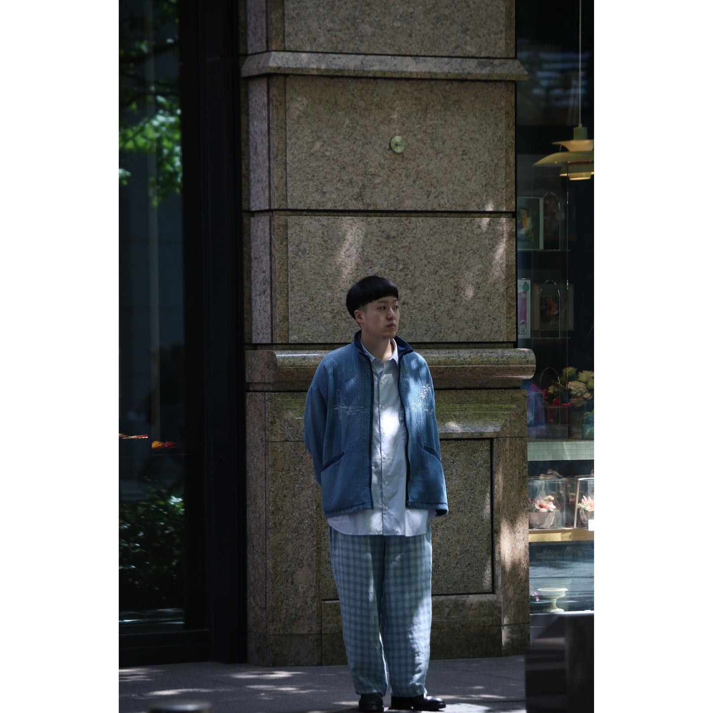 ROLL UP STRIPE SHIRT (ALUMO FABRIC 140/2)