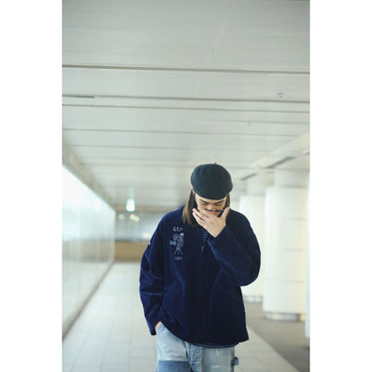 CORDUROY ZIP UP JACKET EMBROIDERY (SANDLOT)