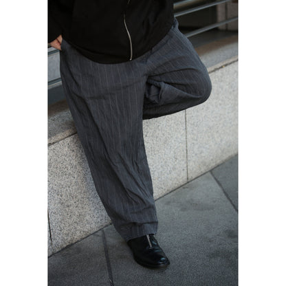PIN STRIPE LINEN COTTON CLASSIC PANTS