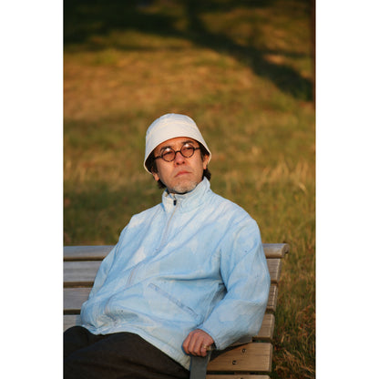 PAINTED SASHIKO WATERCOLOR ZIP UP JACKET