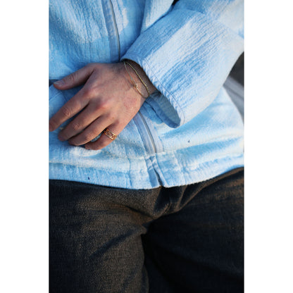 PAINTED SASHIKO WATERCOLOR ZIP UP JACKET