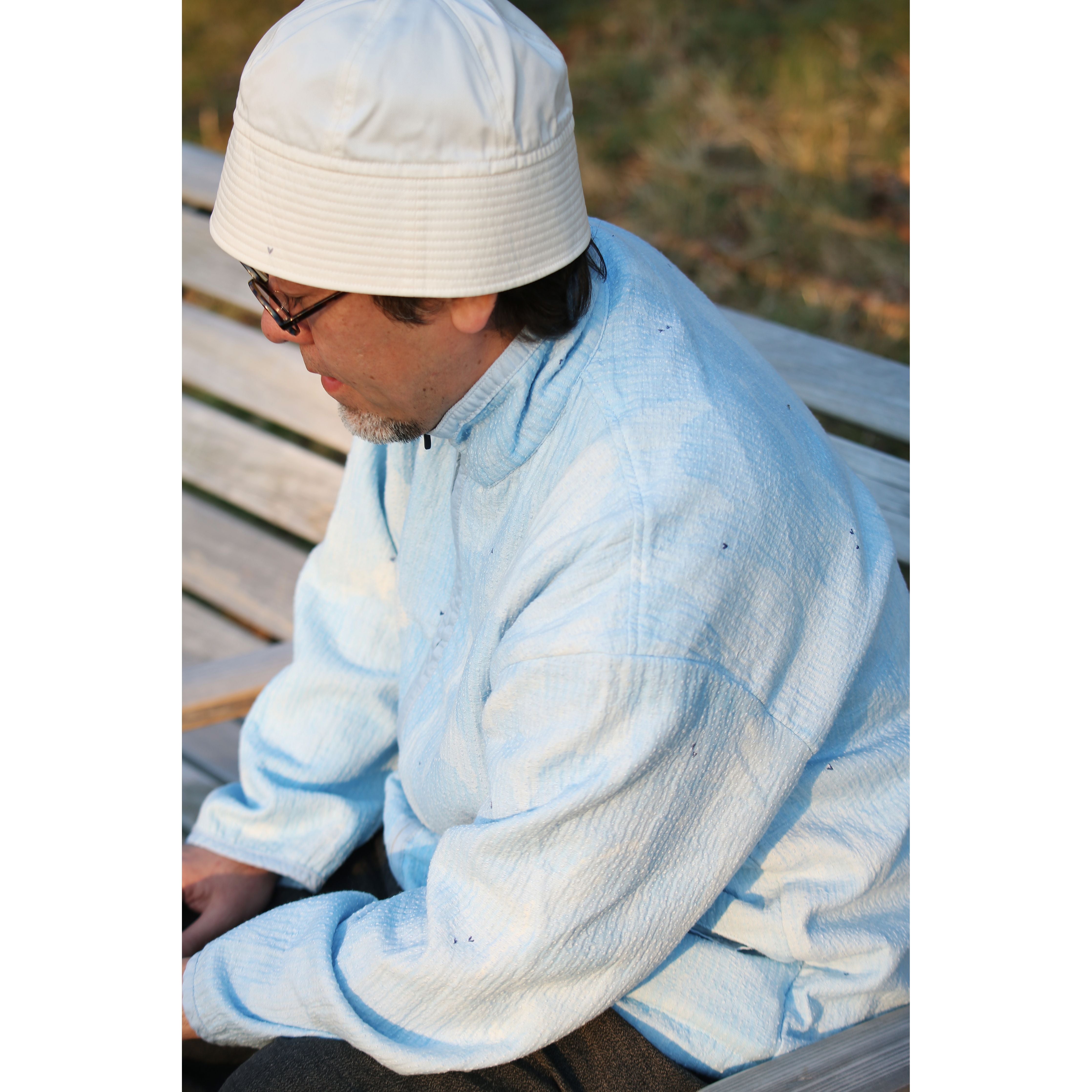 PAINTED SASHIKO WATERCOLOR ZIP UP JACKET – CLASSIC GENTLEMAN