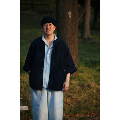 PAINTED SASHIKO WATERCOLOR KAIKIN SHIRT
