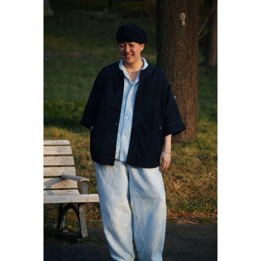 PAINTED SASHIKO WATERCOLOR PEACE PANTS