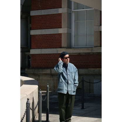 STEINBECK DENIM STAND COLLAR JACKET