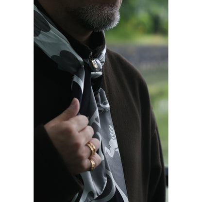 CASHMERE ZIP UP JACKET W/SILVER ZIPPER (BABY CASH)