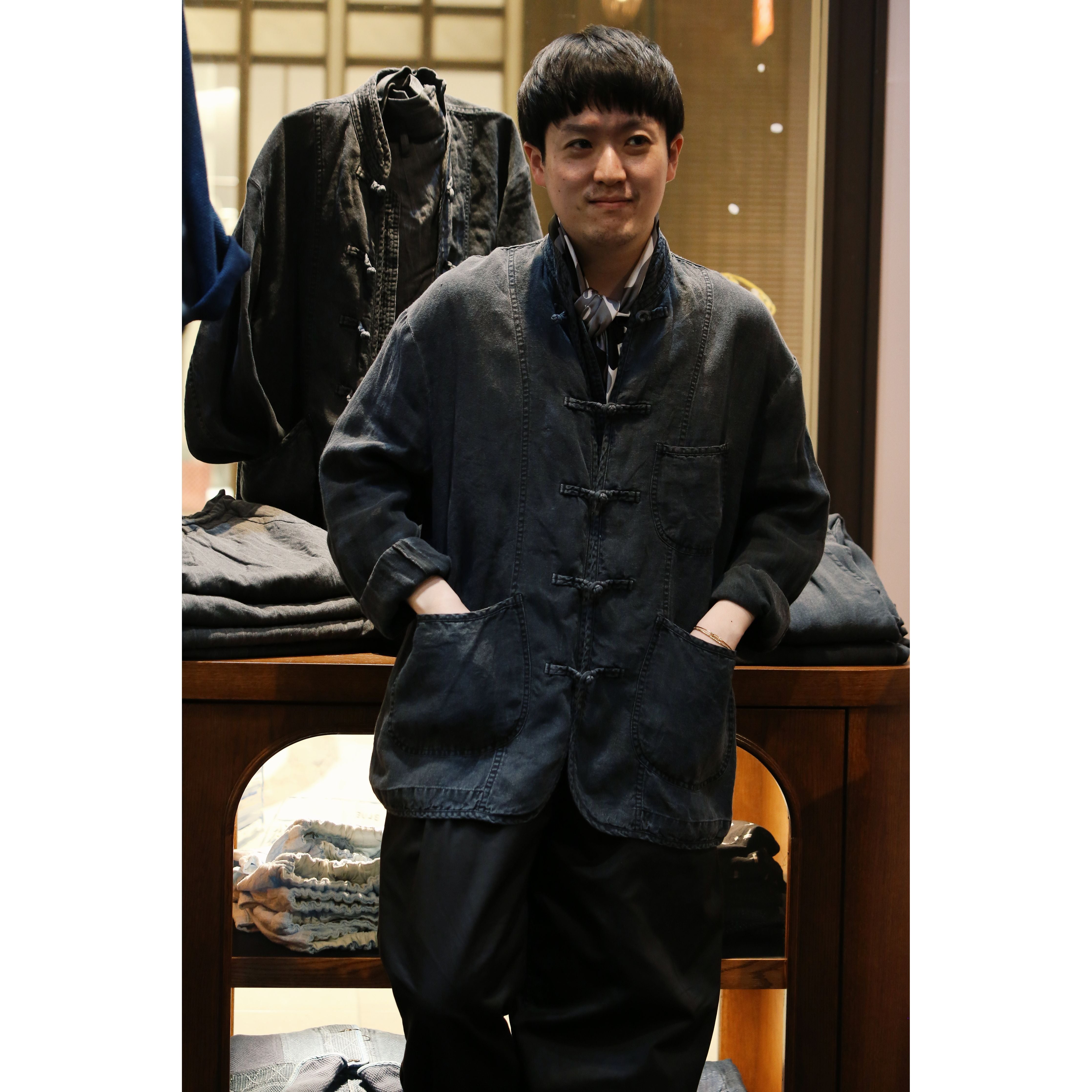 BLACK LINEN CHINESE JACKET – CLASSIC GENTLEMAN PORTER CLASSIC