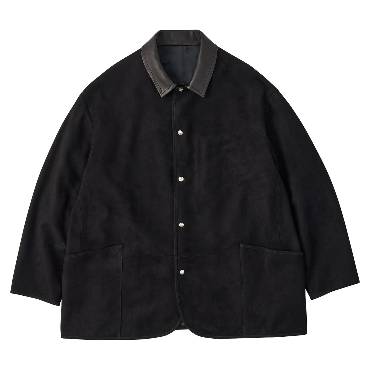 LEATHER SUEDE HORSE RIDING JACKET W / SILVER BUTTONS (ENTREFINO)