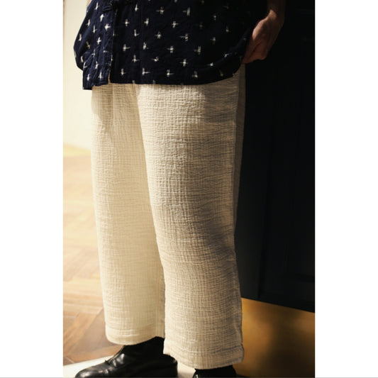 SASHIKO LINEN PREMIUM PEACE PANTS