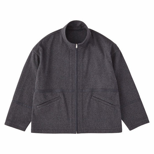 CASHMERE ZIP UP JACKET W/SILVER ZIPPER (BABY CASH)