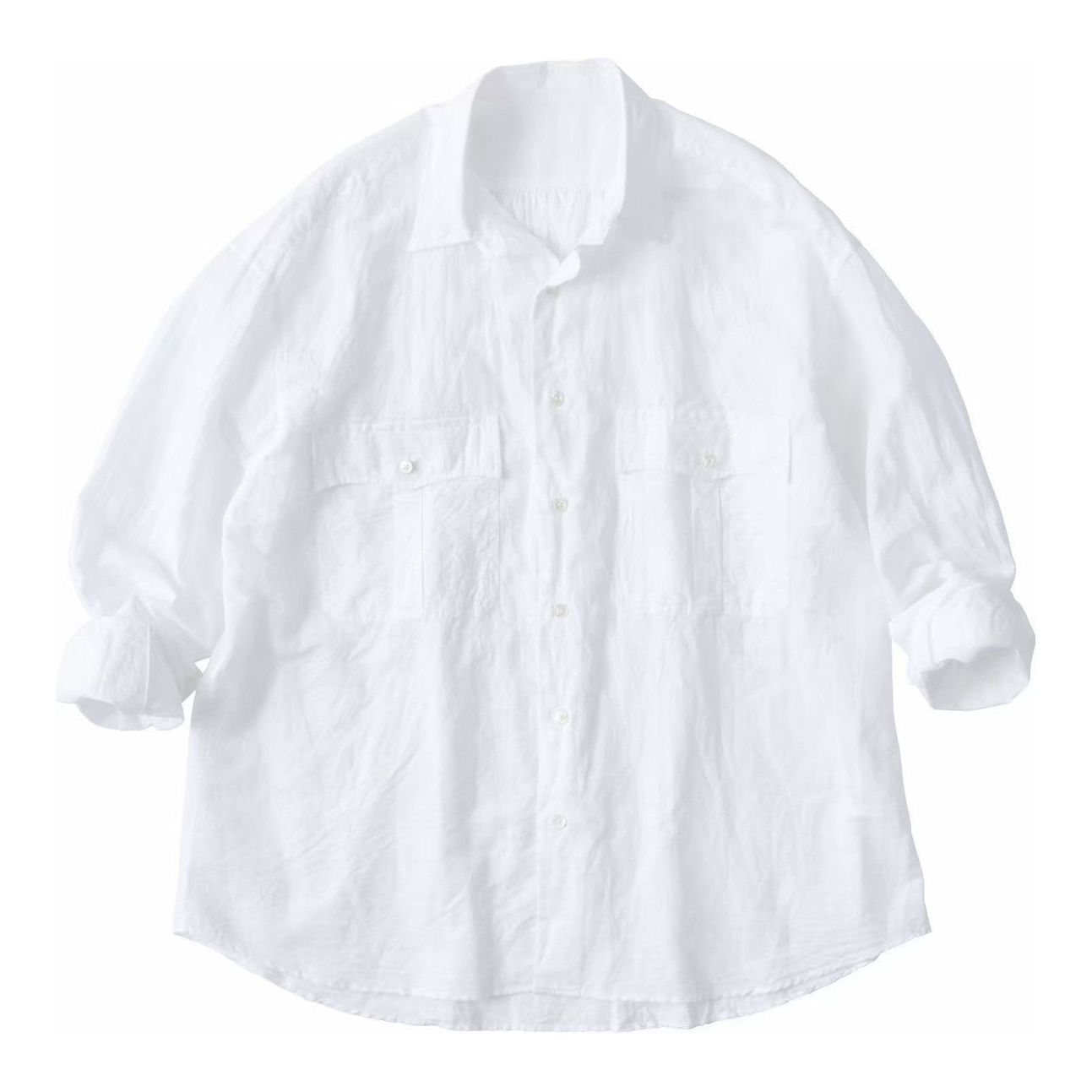 ROLL UP LINEN COTTON SHIRT (CANCLINI)