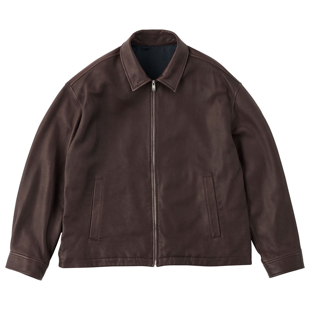 LEATHER ZIP UP JACKET W/LOVE & PEACE SILVER (ENTREFINO)