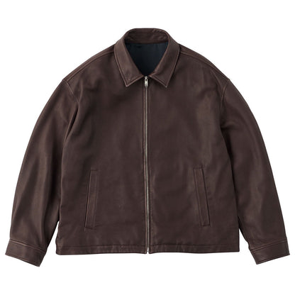 LEATHER ZIP UP JACKET W/LOVE & PEACE SILVER (ENTREFINO)
