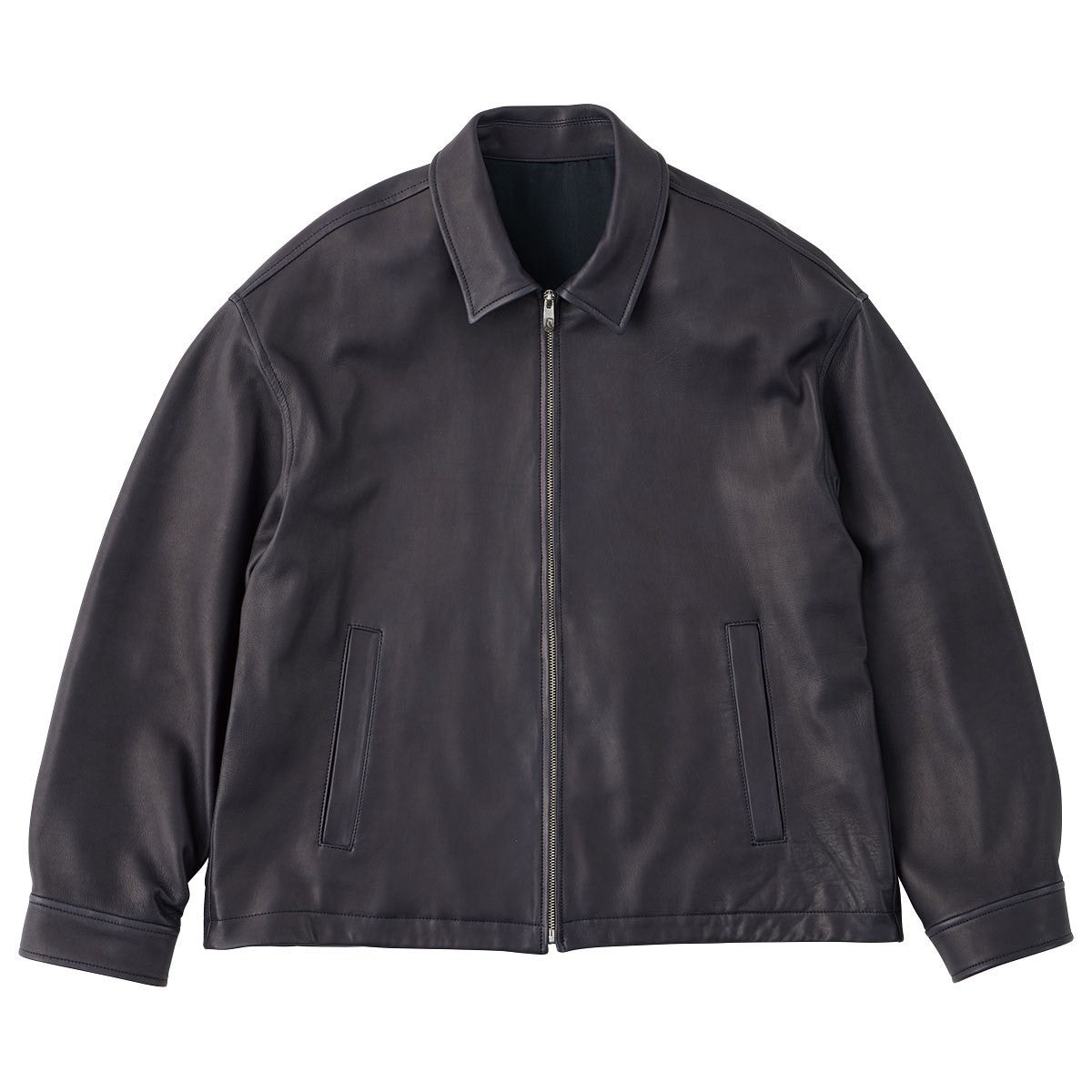 LEATHER ZIP UP JACKET W/LOVE & PEACE SILVER (ENTREFINO)