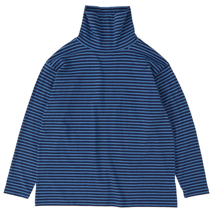 H/W INDIGO BORDER TURTLENECK